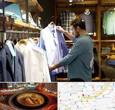 فروشگاه لباس مردانه در میدان ولیعصر