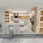 طراحی سه بعدی کابینت آشپزخانه