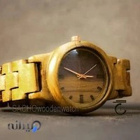 Handmade wooden watchساعت مچی دستساز ساچو