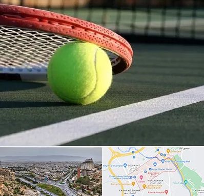 زمین تنیس در معالی آباد شیراز