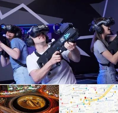بازی واقعیت مجازی در میدان ولیعصر 