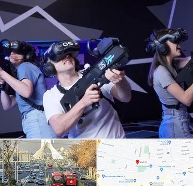 بازی واقعیت مجازی در خیابان آزادی 