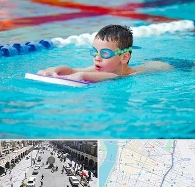 کلاس شنا برای کودکان در نادری اهواز