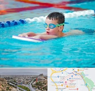 کلاس شنا برای کودکان در معالی آباد شیراز