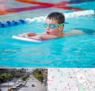 کلاس شنا برای کودکان در خیابان زند شیراز