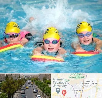 آموزش شنا کودکان در شهران 