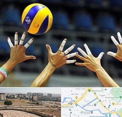 کلاس والیبال در کوی وحدت شیراز