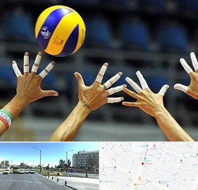 کلاس والیبال در بلوار کلاهدوز مشهد