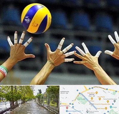 کلاس والیبال در خیابان ارم شیراز