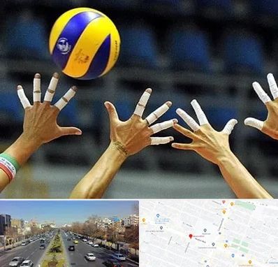 کلاس والیبال در بلوار معلم مشهد