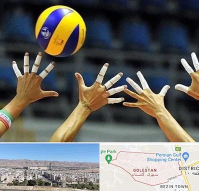 کلاس والیبال در شهرک گلستان شیراز