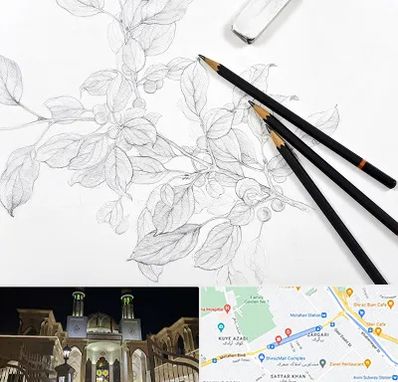 کلاس طراحی با مداد در زرگری شیراز