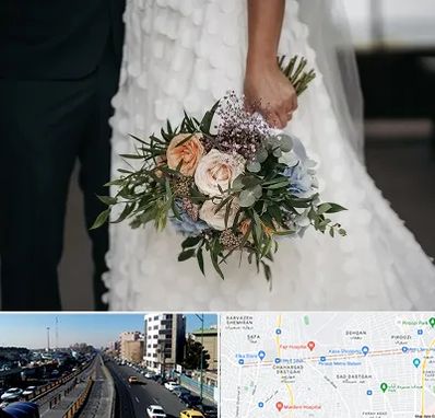 دسته گل عروس در پیروزی 
