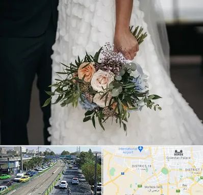 دسته گل عروس در جنوب تهران 