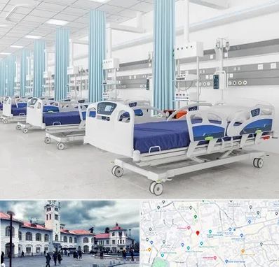 فروش تخت بیمارستانی در میدان شهرداری رشت