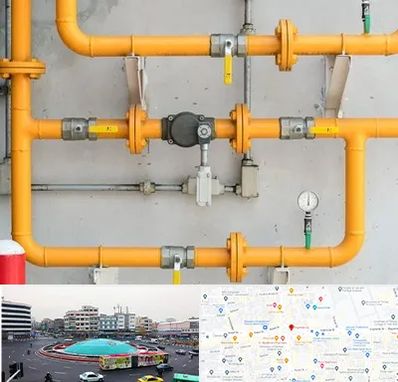 لوله و اتصالات گازی در میدان انقلاب 