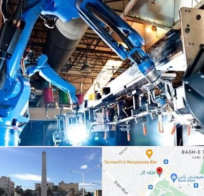 ماشین آلات صنعتی در فلکه گاز شیراز