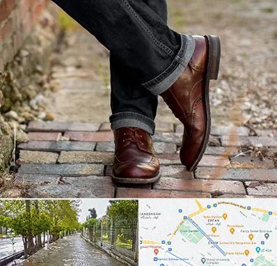 کفش چرم مردانه در خیابان ارم شیراز 