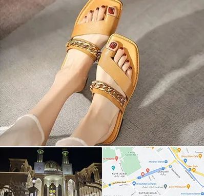 کفش صندل زنانه در زرگری شیراز 