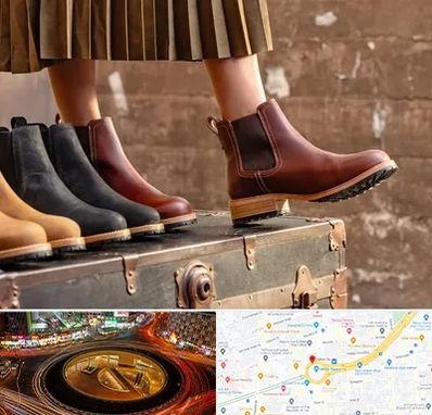 کفش چرم زنانه در میدان ولیعصر 