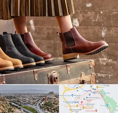 کفش چرم زنانه در معالی آباد شیراز 
