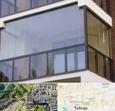 شیشه بالکنی در شمال تهران 