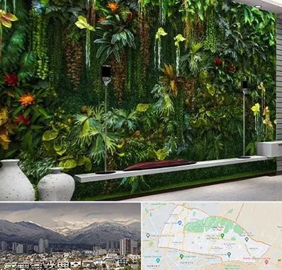 دیوار سبز مصنوعی در منطقه 4 تهران 