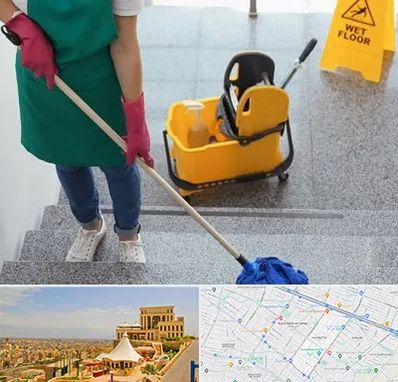 نظافت راه پله در هاشمیه مشهد