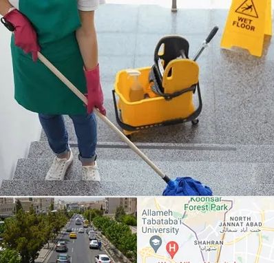 نظافت راه پله در شهران