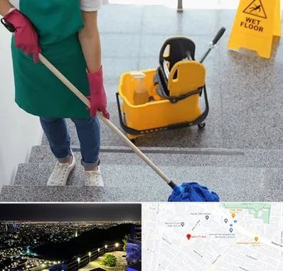 نظافت راه پله در هفت تیر مشهد