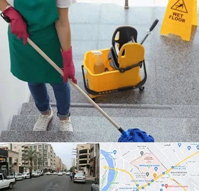 نظافت راه پله در زیتون کارمندی اهواز