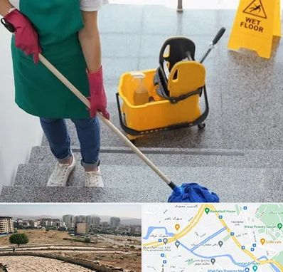 نظافت راه پله در کوی وحدت شیراز