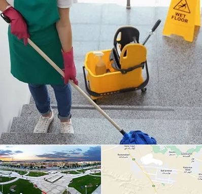 نظافت راه پله در بهارستان اصفهان