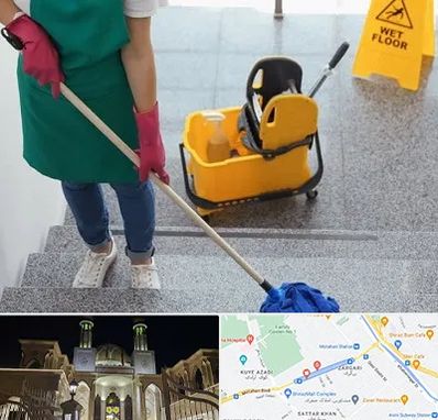 نظافت راه پله در زرگری شیراز