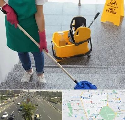 نظافت راه پله در منطقه 17 تهران