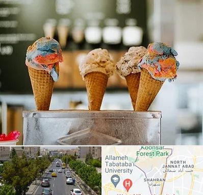 بستنی فروشی در شهران