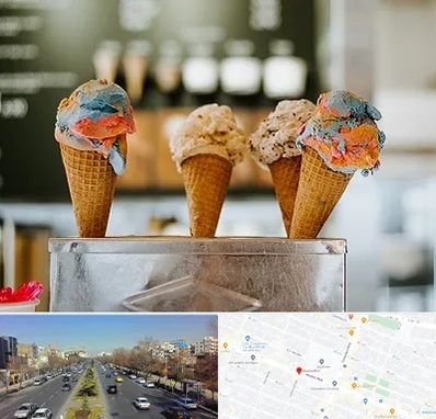 بستنی فروشی در بلوار معلم مشهد