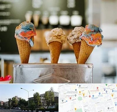 بستنی فروشی در میدان کاج