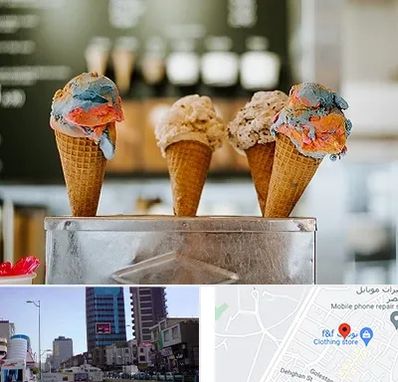 بستنی فروشی در چهارراه طالقانی کرج