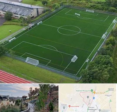 زمین فوتبال در باغستان کرج