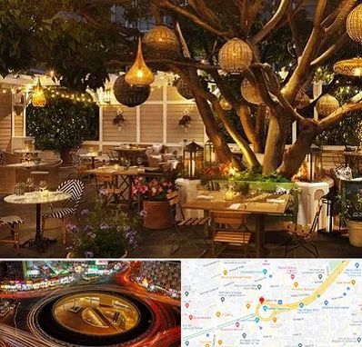 رستوران رو باز در میدان ولیعصر