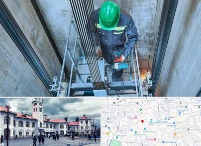 تعمیر آسانسور در میدان شهرداری رشت