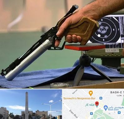 مربی تیراندازی در فلکه گاز شیراز