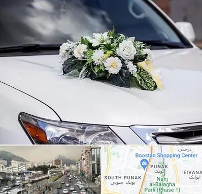 گل آرایی ماشین عروسی در پونک