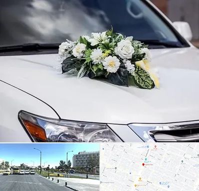 گل آرایی ماشین عروسی در بلوار کلاهدوز مشهد