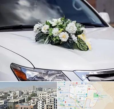 گل آرایی ماشین عروسی در منطقه 14 تهران