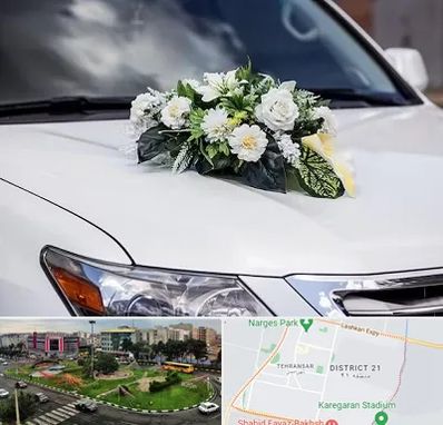 گل آرایی ماشین عروسی در تهرانسر