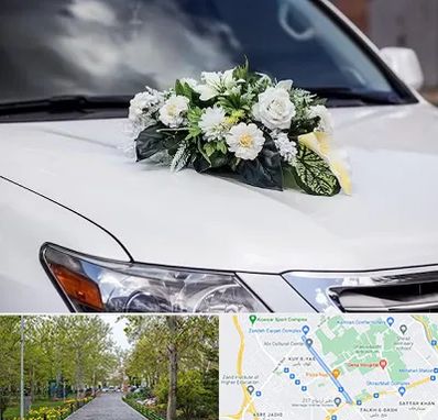 گل آرایی ماشین عروسی در قدوسی غربی شیراز