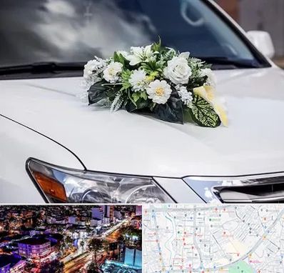 گل آرایی ماشین عروسی در منظریه رشت