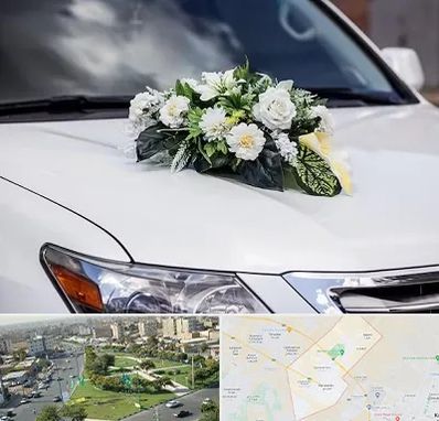 گل آرایی ماشین عروسی در کمال شهر کرج